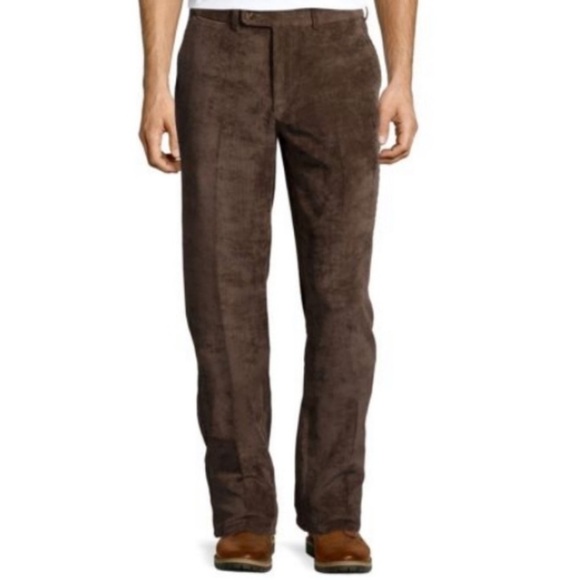 Peter Millar Nanoluxe Corduroy Brown Pants - 35x29 - Picture 3 of 15